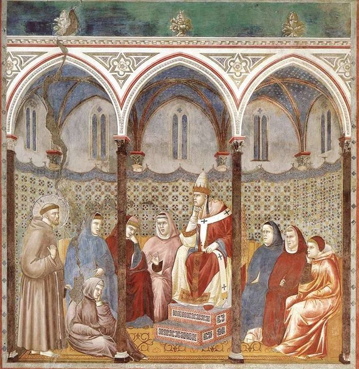 La Predica davanti ad Onorio III è la diciassettesima delle ventotto scene del ciclo